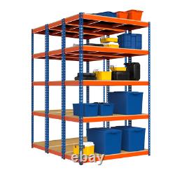 Étagères en acier à 3 x 5 niveaux pour rangement de garage robuste 3000 mm H x 1500 mm L