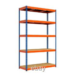 Étagères en acier à 3 x 5 niveaux pour rangement de garage robuste 3000 mm H x 1500 mm L