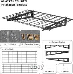 Étagères murales robustes de garage montées au mur 2PCS 2X6 FT Rack de stockage 800lbs
