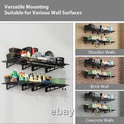 Étagères murales robustes pour garage 2PCS 2X6 FT, rack de rangement 800lbs