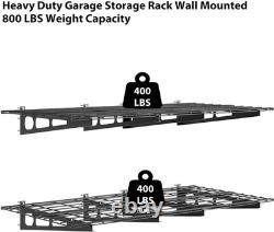 Étagères murales robustes pour garage 2PCS 2X6 FT, rack de rangement 800lbs