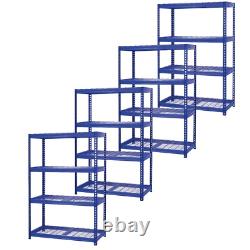 Étagères robustes 4PCS 400KG UDL Étagères en treillis 4 niveaux H180xL120xP60cm UKED