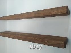 Étagères rustiques flottantes en bois massif étagère faite à la main 17 cm - supports invisibles