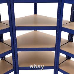 Grande étagère métallique sans boulons à charges lourdes pour le stockage dans un garage au Royaume-Uni