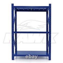 Kit d'étagères d'atelier en acier robuste de 2 m de hauteur 150 x 60 cm 3 étagères 350 kg de capacité de charge