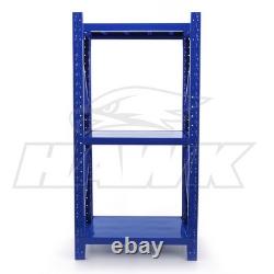 Kit d'étagères en acier robuste de 2 m de hauteur, 100 x 50 cm, avec 3 étagères et capacité de 180 kg.