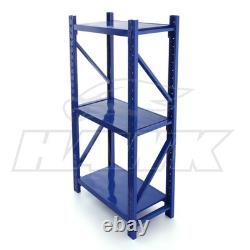 Kit d'étagères en acier robuste de 2 m de hauteur, 100 x 50 cm, avec 3 étagères et capacité de 180 kg.