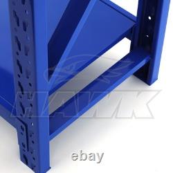 Kit d'étagères en acier robuste de 2 m de hauteur, 100 x 50 cm, avec 3 étagères et capacité de 180 kg.