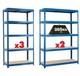 Kit D'&eacute;tag&egrave;res Sans Boulons Bigdug 5 Baies Pour Garage, Rayonnage D'atelier Robuste<br/>