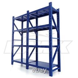 Kit de rayonnage en acier lourd de 2 m de hauteur, 200 x 50 cm, 3 étagères, capacité de 180 kg