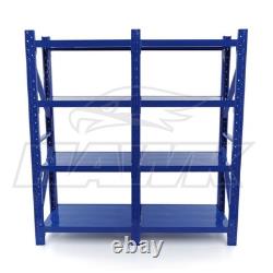 Kit de rayonnage en acier lourd de 2 m de hauteur, 200 x 50 cm, 3 étagères, capacité de 180 kg