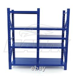 Kit de rayonnage en acier lourd de 2 m de hauteur, 200 x 50 cm, 3 étagères, capacité de 180 kg