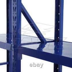 Kit de rayonnage en acier lourd de 2 m de hauteur, 200 x 50 cm, 3 étagères, capacité de 180 kg