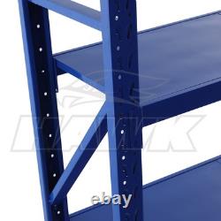 Kit de rayonnage en acier robuste de 2 m de hauteur, 200 x 50 cm, 4 étagères, capacité de charge de 180 kg