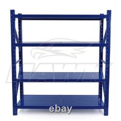 Kit de rayonnage en acier robuste de 2m de hauteur, 200 x 60cm, 4 étagères, capacité de 300KG