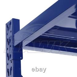 Kit de rayonnage en acier robuste de 2m de hauteur, 200 x 60cm, 4 étagères, capacité de 300KG