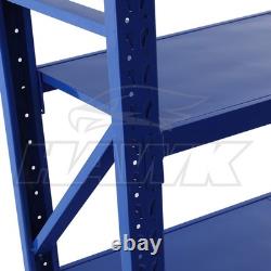 Kit de rayonnage en acier robuste de 2m de hauteur, 200 x 60cm, 4 étagères, capacité de 300KG