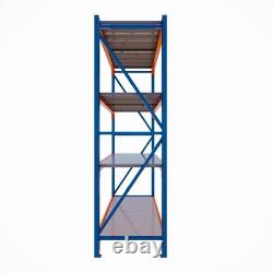 Nouveau rayonnage double à usage intensif sans boulons étagère métal garage bureau maison stockage