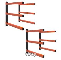 Organisateur mural en acier carbone robuste - 4 pièces pour étagères de garage ou abri