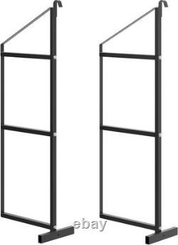 Pack de 2 étagères en acier de 22 x 60 pour conteneurs de transport avec supports d'étagère