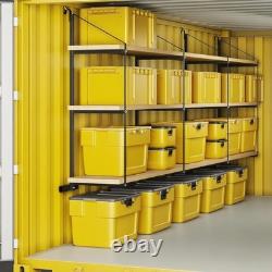 Pack de 2 étagères en acier de 22 x 60 pour conteneurs de transport avec supports d'étagère