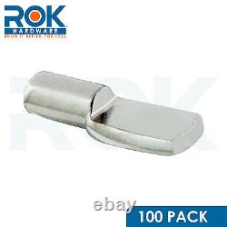 Paquet De 100 Pouces 1/4 Pin Cuillère En Forme Meubles Tablette Support Nickelé