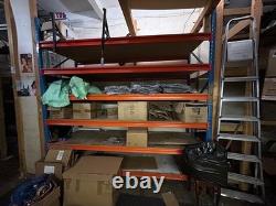 Rayonnage Heavy Duty Hauteur 2,5 m 6 Étagères Bleu & Orange H250 L255 P90