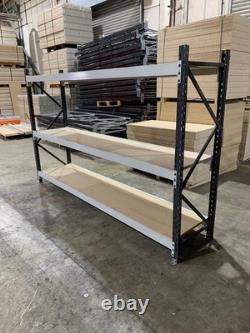 Rayonnage Longspan d’occasion pour stockage en entrepôt, robuste, différentes tailles