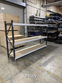 Rayonnage Longspan d’occasion pour stockage en entrepôt, robuste, différentes tailles