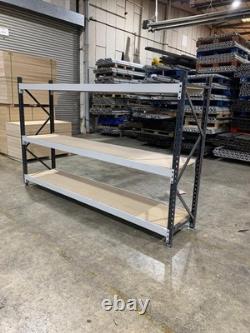 Rayonnage Longspan d’occasion pour stockage en entrepôt, robuste, différentes tailles