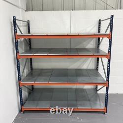 Rayonnage Métallique à Longue Portée pour Atelier Garage, Résistant pour Articles Volumineux