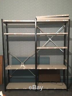 Rayonnage / Soutirage En Métal Résistant Garage, Entrepôt, Stockage. Gris Clair / Foncé