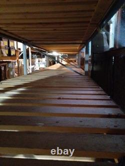 Rayonnage de stockage robuste 4 travées de 2,4 m de large chacune 4 étagères de 1,2 m de profondeur