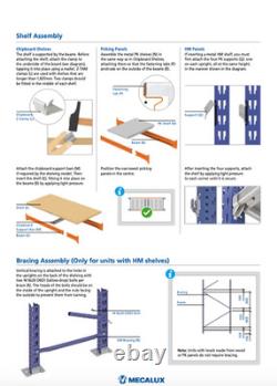 Rayonnage industriel Mecalux M7, charge lourde, 450 kg par étagère, en excellent état