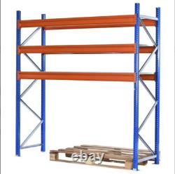 Rayonnage robuste en acier pour entrepôt de stockage industriel, unités d'étagères de 2.4m de largeur.