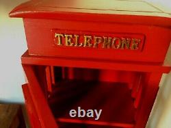 Rétro Style London Telephone Box CD DVD Coffret De Stockage Jusqu’à 100 Cds