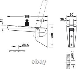 Support d'étagère de cabinet à bras pliant haute capacité 500 kg, pack de 1 pièce Hebgo Hafele