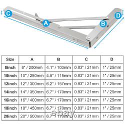Support de tablette pliant robuste pour fourgon aménagé, extension de table, charnières murales