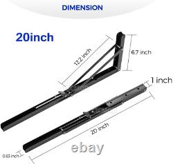 Supports de tablette repliables 2-20x pour camping-car, maison, table, banc, noir, robuste