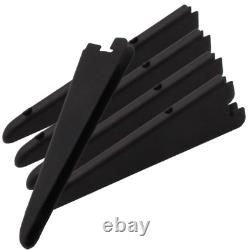 Système d'étagères à crémaillère jumelées noires avec montants et supports noirs mats - Achat en gros, boîte de 10