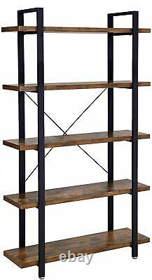 Tall Industrial Bookcase Heavy Duty Shelving Storage Unit Room Divider Rustique