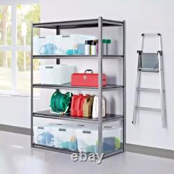 Unité de Rangement Garage Étagères Robustes 5 Niveaux Étagère sans Boulons