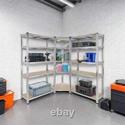 Unité de rangement de garage Système de rayonnage 3 parties 15 étagères de rangement lourdes 2625 kg