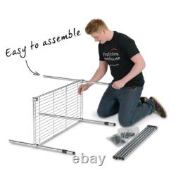 Unité de rangement en fil chromé à 4 niveaux Garage H1800 x L900 x P450mm