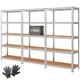 Unit&eacute; De Rangement &eacute;tag&egrave;re M&eacute;tallique &agrave; 3 X 5 Niveaux, Rayonnage, &eacute;tag&egrave;res, Rack D&rsquo;entrep&ocirc;t, Abri De Jardin