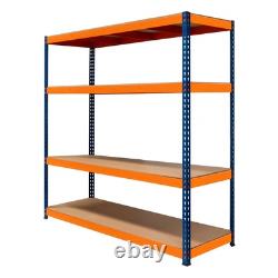 Unité de rayonnage S-Rax pour garage 4 étagères 180 cm x 180 cm x 60 cm Rack robuste