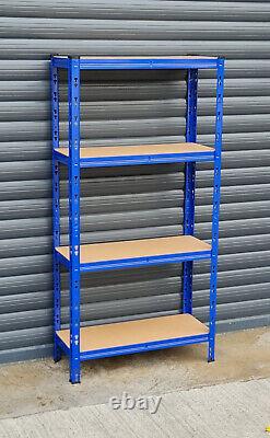 Unité de rayonnage en métal robuste à 4 niveaux pour le stockage de garage 150x75x30cm UKDC