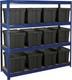 Unité De Rayonnage Robuste Bigdug Pour Garage 1770h X 600dmm 4 Niveaux Avec Boîtes Wham