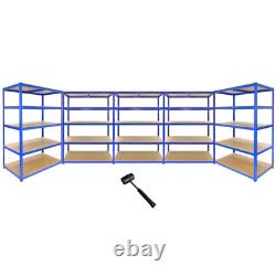 Unités de rangement robustes 5x bais de stockage en métal pour garage étagères à 5 niveaux