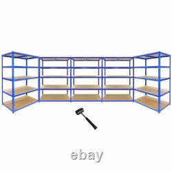 Unités de rangement robustes 5x bais de stockage en métal pour garage étagères à 5 niveaux